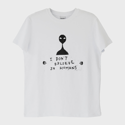 I Don’t Believe in Humans T-Shirt (Baskı, %100 Pamuk)