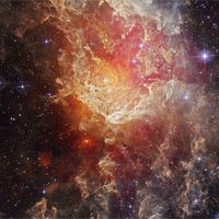  NGC 7822: Stars and Dust Pillars in Infrared 