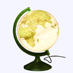 Globe Dünya Küresi: Yeşil, 26 cm, Işıklı