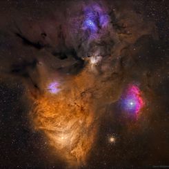  Dark Dust and Colorful Clouds near Antares 