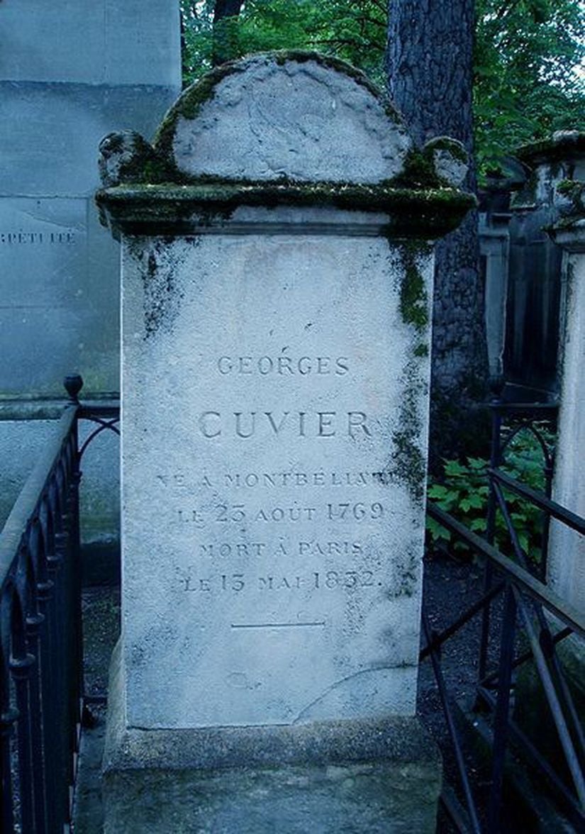 Cuvier'in Père Lachaise Mezarlığı'ndaki mezarı.