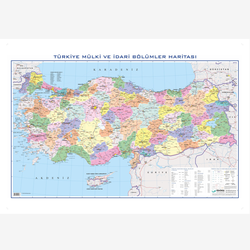 Türkiye Haritası: Siyasi, 70x100 cm, Çıtalı