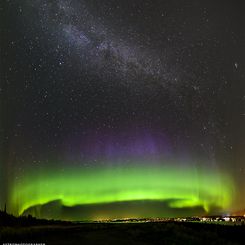  An Aurora Cupcake with a Milky Way Topping 