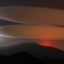  Lenticular Clouds over Mount Etna 