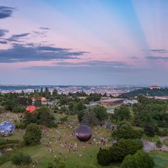 Anticrepuscular Rays at the Planet Festival