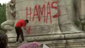 Arrest Made For Vandalizing Columbus Circle During Netanyahu Visit