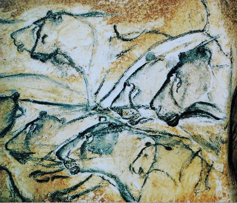Yaklaşık 30.000 yıl önce oluşturulan Chauvet Mağarası'ndan aslan frizi.