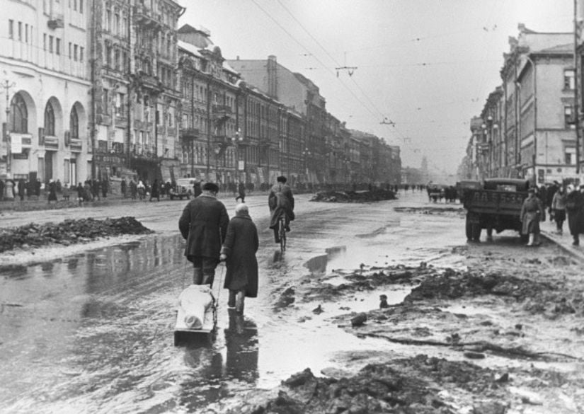 Leningrad Kuşatmasından Bir Görüntü.