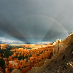  Rainbows and Rays over Bryce Canyon 