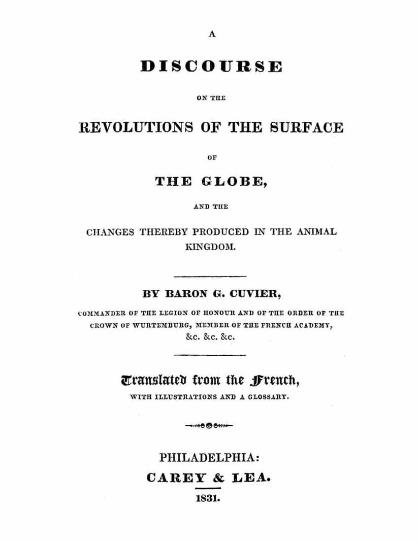 Cuvier'in meşhur kitabı.