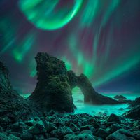  Spiral Aurora over Iceland 