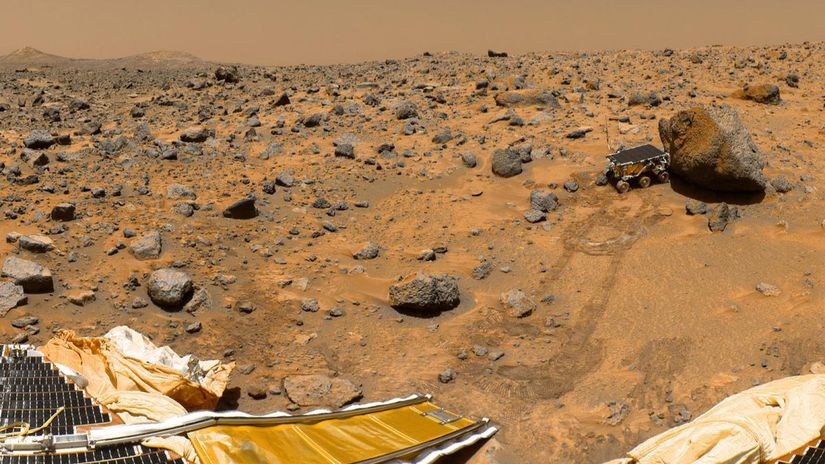 Sojourner tarafından gönderilen bir Mars fotoğrafı