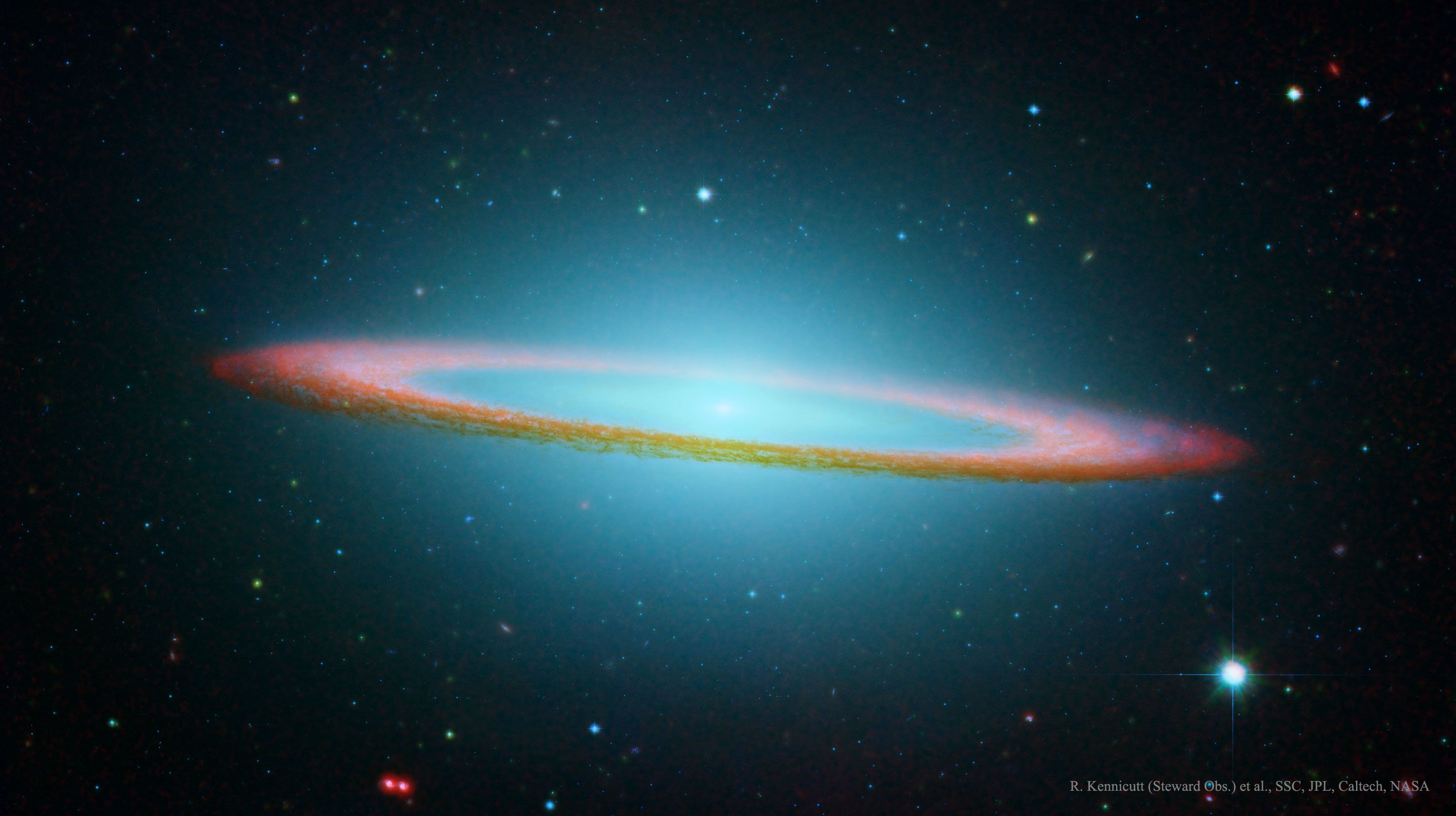 Kızılötesi Sombrero Galaksisi