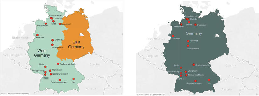 Doğu ve Batı Almanya ile Birleşmiş Almanya