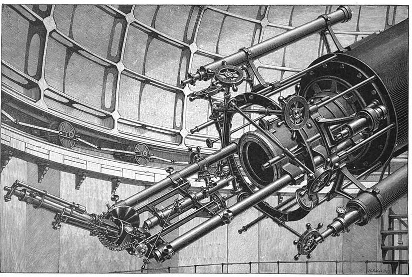 James Keeler tarafından tasarlanan ve John Brashear tarafından inşa edilen "Lick Gözlemevi'nin Yıldız Spektroskopu" (1898)
