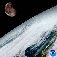  GOES-16: Moon over Planet Earth 