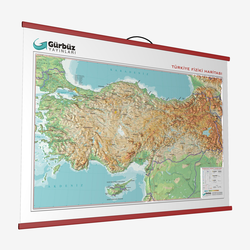 Türkiye Kabartma Haritası: Fiziki, 70x100 cm
