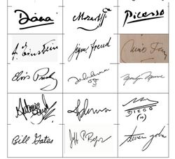 Görseldeki imzalar hangi ünlülere ait yardımcı olur musunuz?