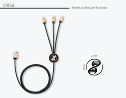 ORSA Bambu Çoklu Şarj Kablosu