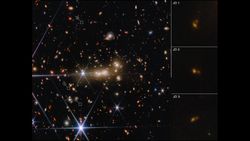 James Webb Uzay Teleskobu fotoğrafları, devasa bir galaksi kümesi bükülen ışığı gösteriyor.
