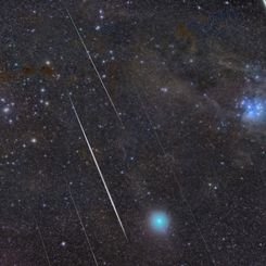  Stars, Meteors, and a Comet in Taurus 