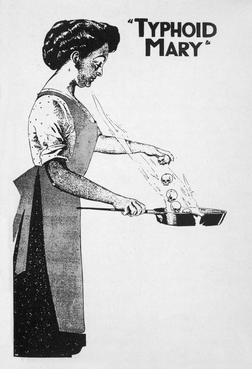Mary Mallon aşçılık yaptığı dönemde çok sayıda insana tifo bulaştırmıştır.