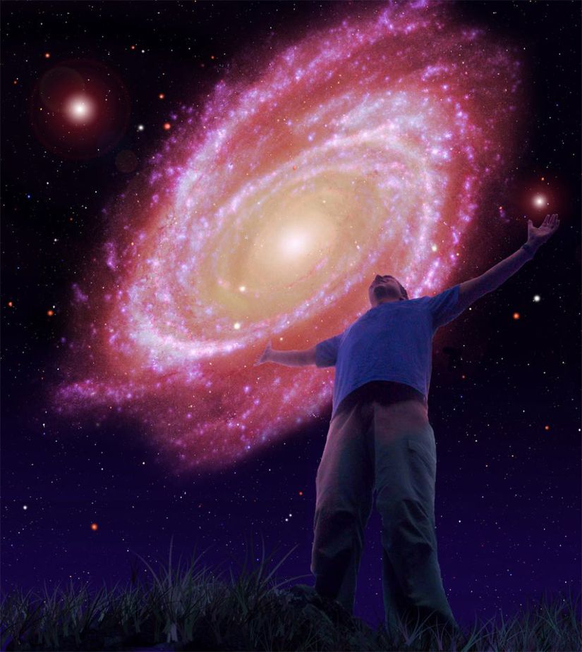 Bir sanatçının gözünden bir trilyon yıl sonra oluşacak Milkomeda galaksisi