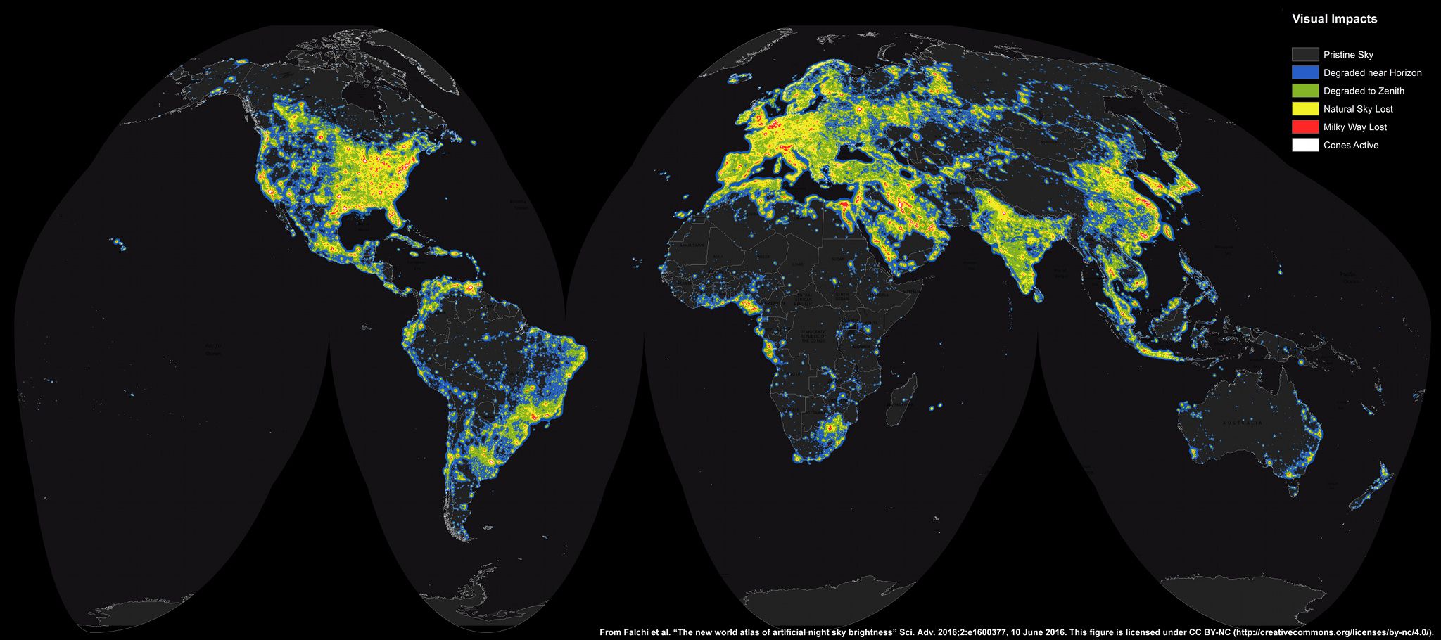  The New World Atlas of Artificial Sky Brightness 