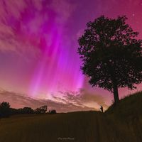 Red Aurora over Poland