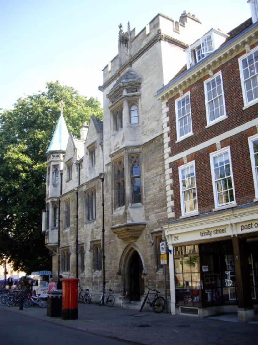 Ramanujan'ın kaldığı Whewell's Court, Trinity College, Cambridge.