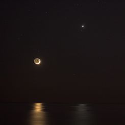  Reflections of Venus and Moon 