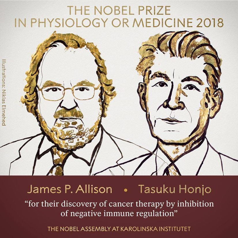 Çalışmaları ile 2018 yılında ödülü hak eden iki bilim insanı.