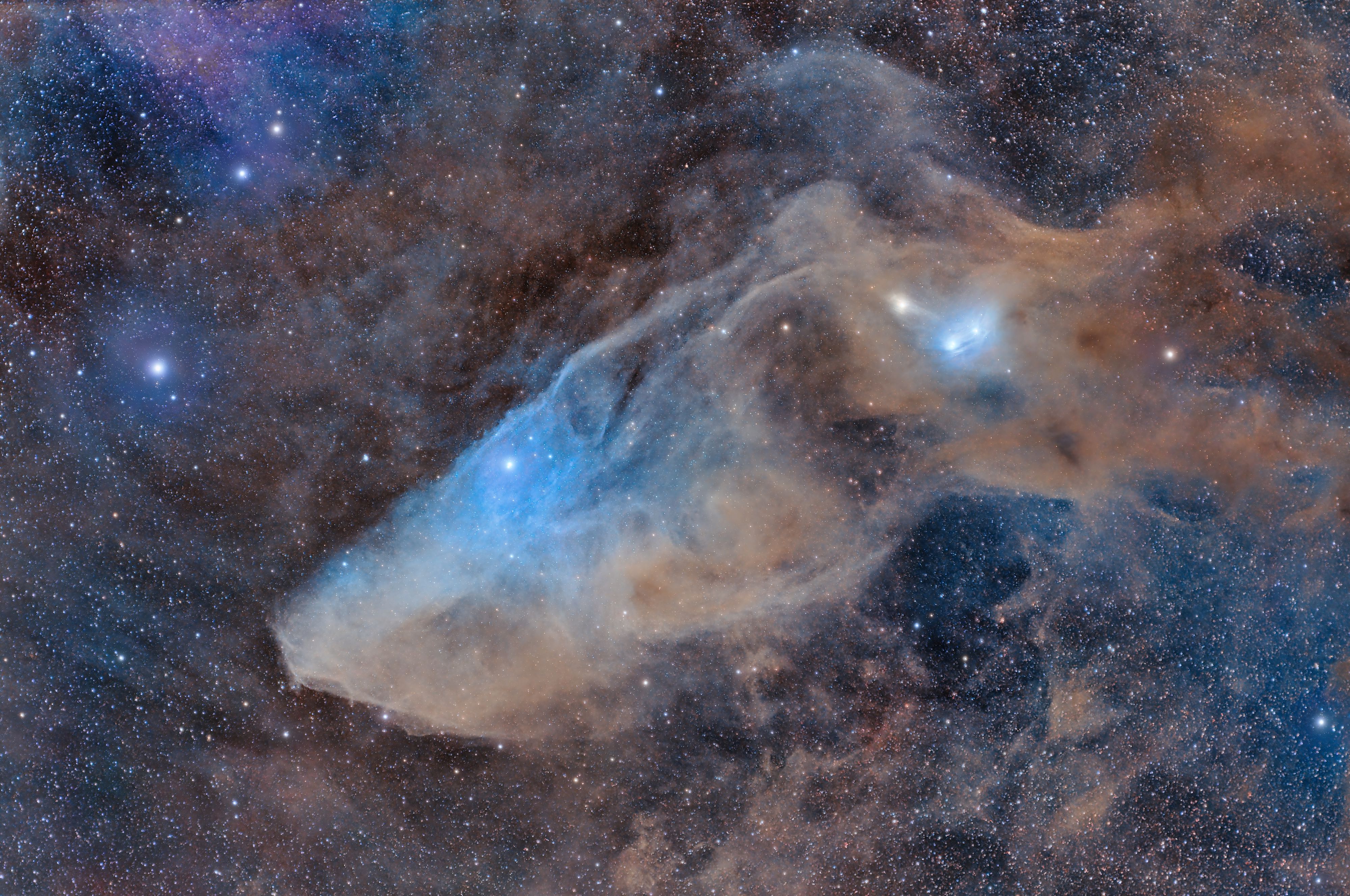 IC 4592: Mavi Atbaşı Yansı Bulutsusu