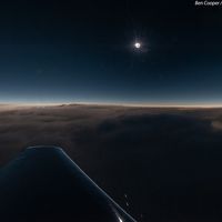 Eclipse at 44,000 Feet