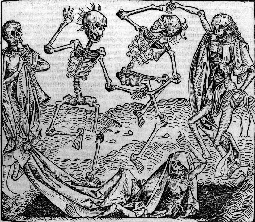 Dans eden iskeletler, &quot;Ölüm Dansı&quot;.