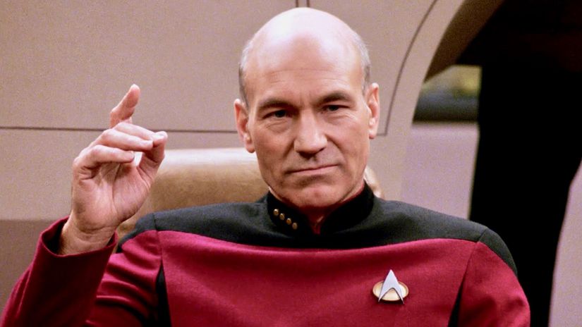 Star Trek: The Next Generation dizisinden Kaptan Jean-Luc Picard.