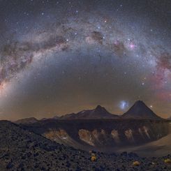  Milky Way over Chilean Volcanoes 