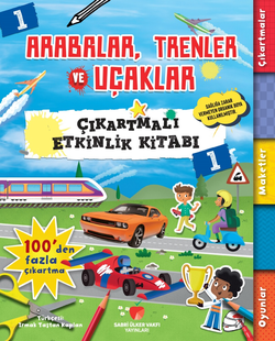 Arabalar, Trenler ve Uçaklar Çıkartmalı Etkinlik Kitabı 1