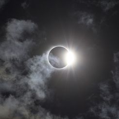  Diamond Ring in a Cloudy Sky 