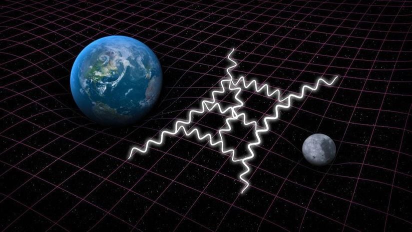 Kuantum yerçekimi, Einstein'ın genel görelilik teorisini kuantum mekaniği ile birleştirmeye çalışır. Klasik yerçekimine yönelik kuantum düzeltmeleri, burada beyaz olarak gösterildiği gibi döngü diyagramları olarak görselleştirilir. Uzayın (veya zamanın) kendisinin kesikli mi yoksa sürekli mi olduğuna henüz karar verilmedi.