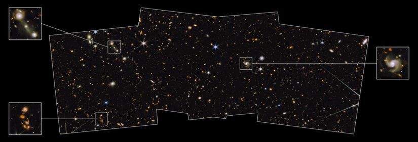 JWST tarafından çekilen evrenin ilk orta-derin fotoğrafı