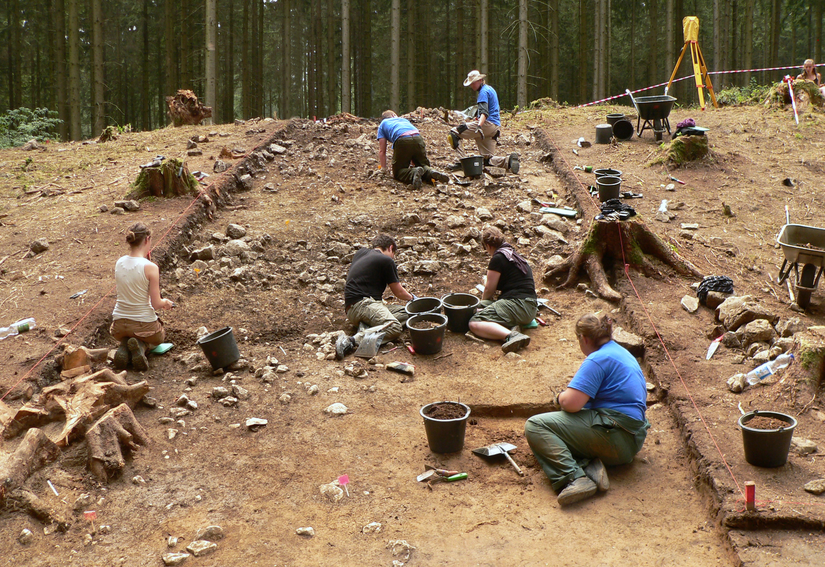 Harzhorn bölgesinde yapılan kazılar.