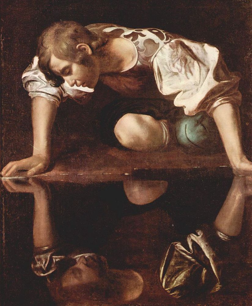 Michelangelo Caravaggio'in "Narcissus" isimli eseri