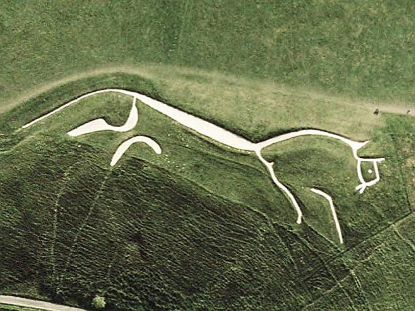 110 metre uzunluğunda olan Uffington White Horse