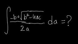 Kuadratik Formül’ü integrallersek sonuç ne olur?