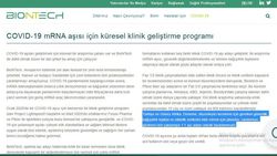 Covid-19 mRNA Aşısı İçin Küresel Klinik Geliştirme Programı'nda :"Türkiye ve Güney Afrika kobay olarak kullanıldı."ifadesi varmış, doğruluğu var mı?
