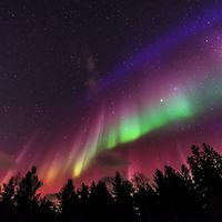  A Flag Shaped Aurora over Sweden 