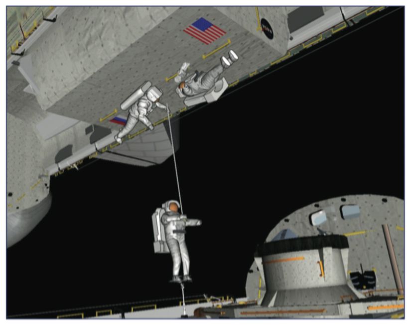 Columbia ve Atlantis arasındaki mürettebat transferinin bir başka görünümü.