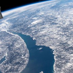  Manicouagan Impact Crater from Space 