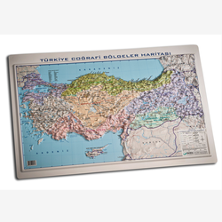 Türkiye Kabartma Haritası: Bölgeler, 35x50 cm